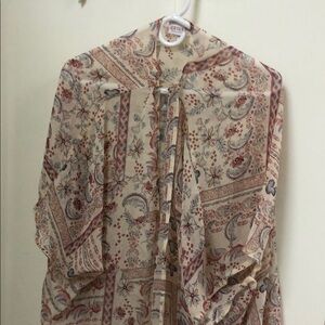 Floral Paisley Sheer Blouse